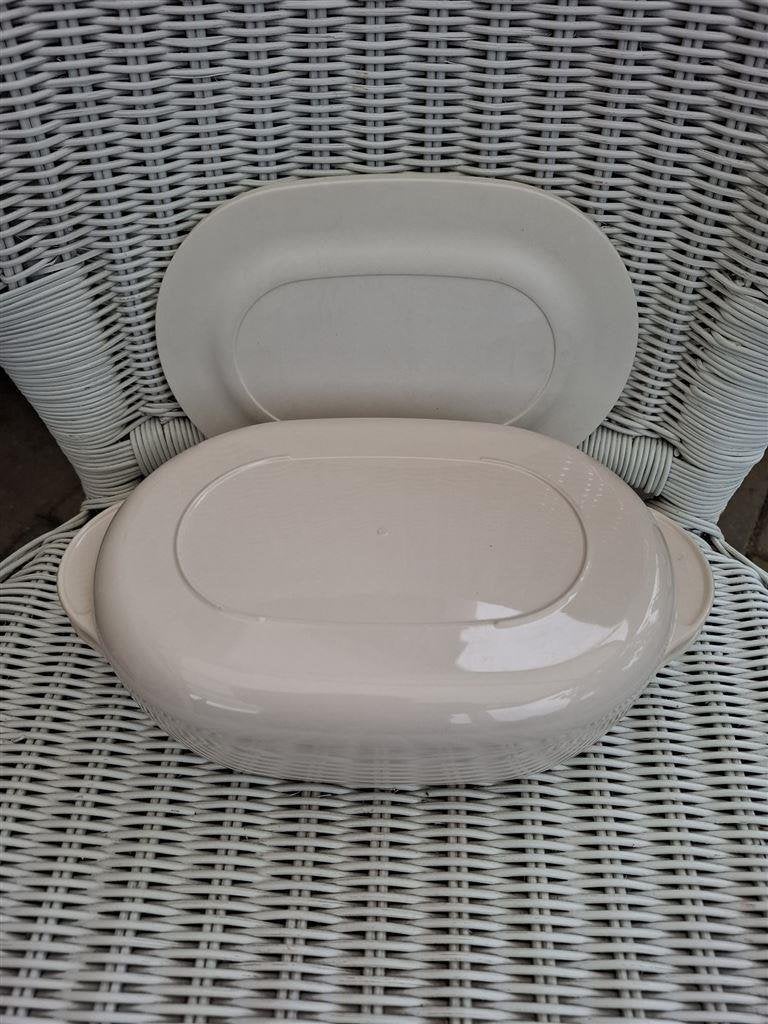 T022 Microwave, Microplus schaal 1,5 ltr. Tupperware, Schaal, Ophalen of Verzenden, Zo goed als nieuw, 1500 ml