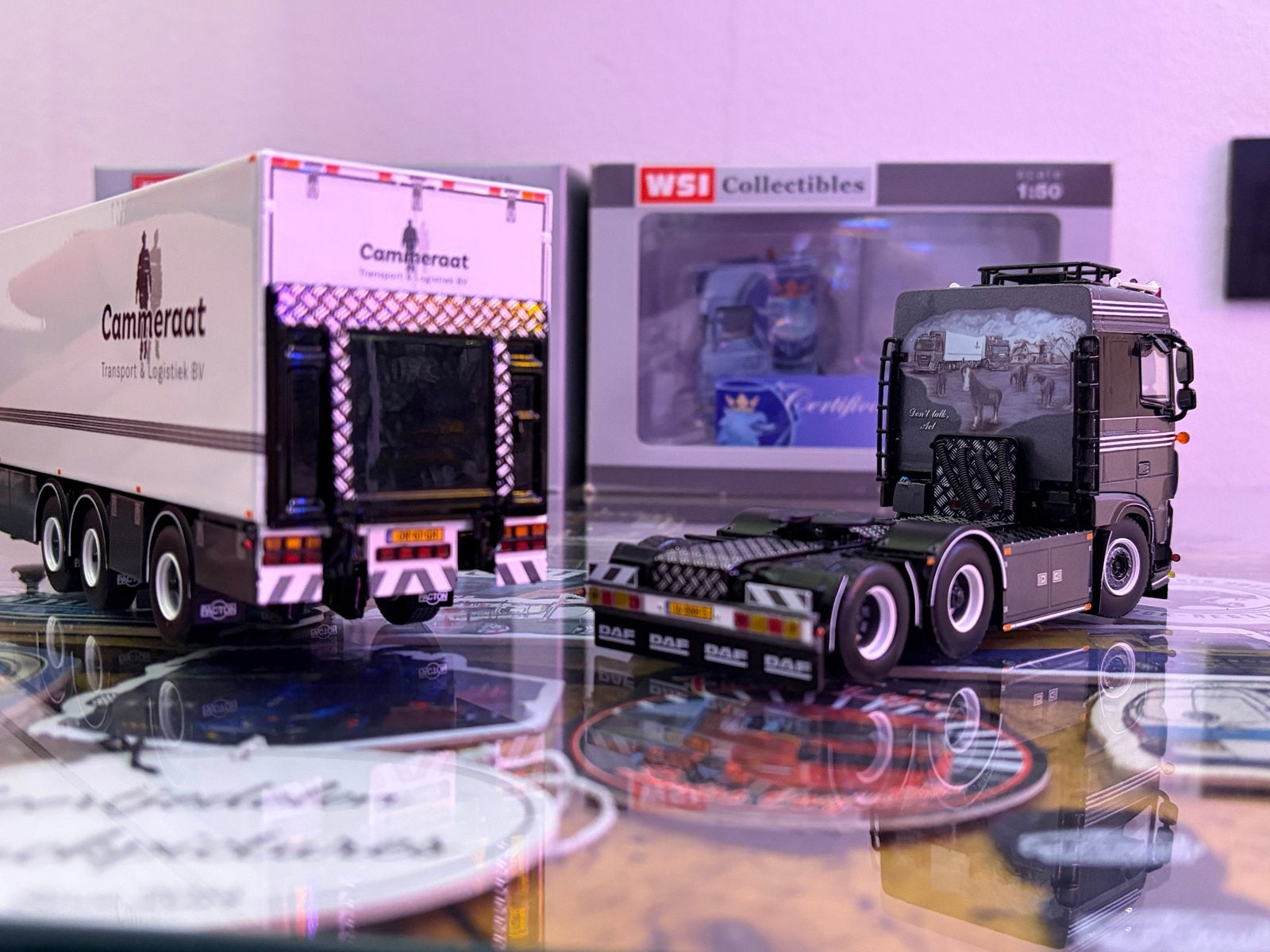 WSI Models DAF XF Cammeraat, Hobby en Vrije tijd, Modelauto's | 1:50, Ophalen of Verzenden, Nieuw, Bus of Vrachtwagen, Wsi