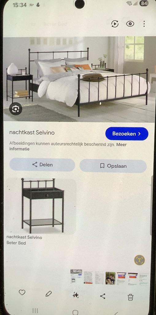 Compleet bed Selvino, Huis en Inrichting, Slaapkamer | Bedden, Gebruikt, Tweepersoons, 180 cm, 200 cm, Metaal, Overige kleuren