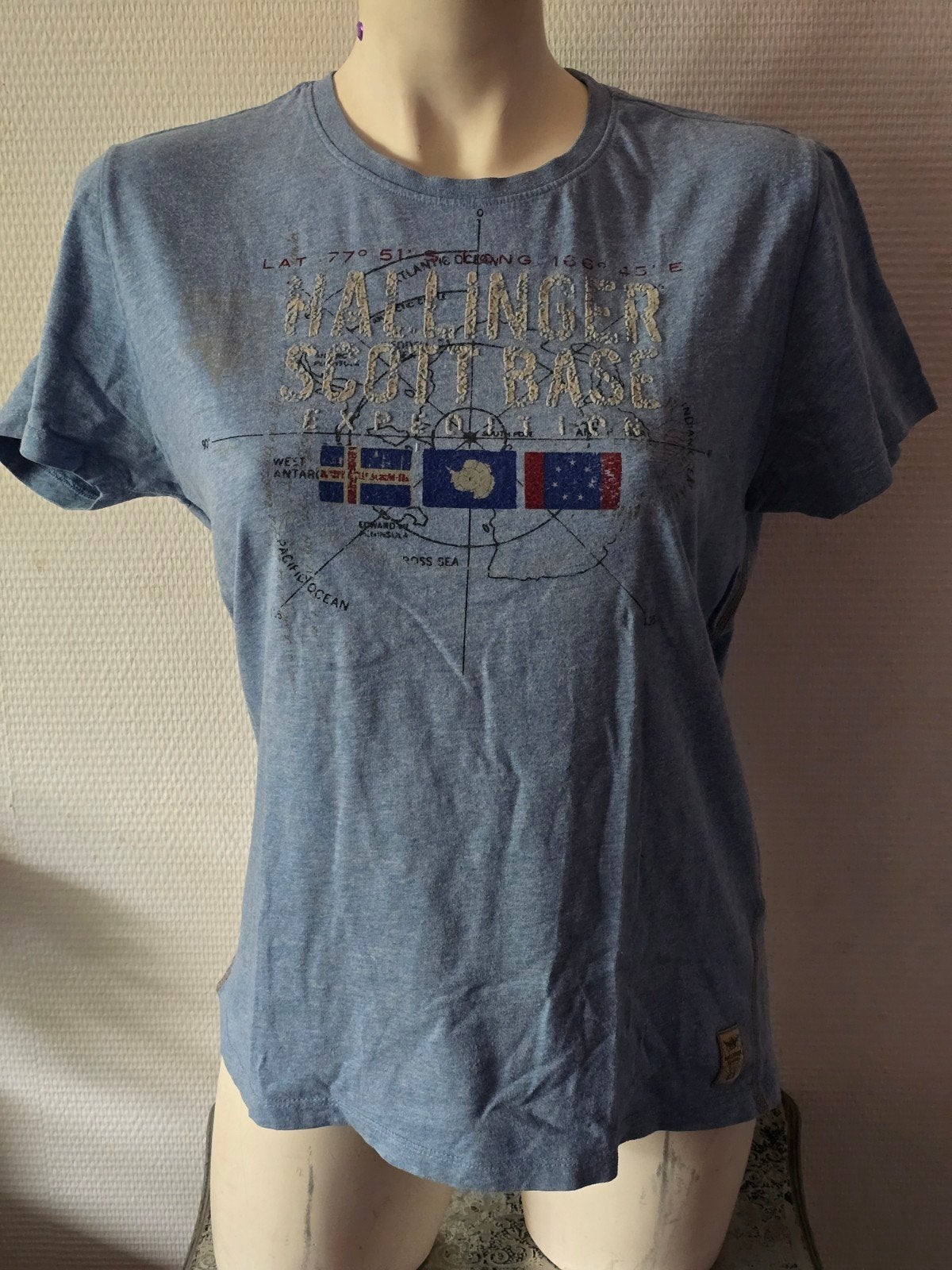 Hallinger Expedition T-shirt Maat M, Ophalen of Verzenden, Zo goed als nieuw, Blauw