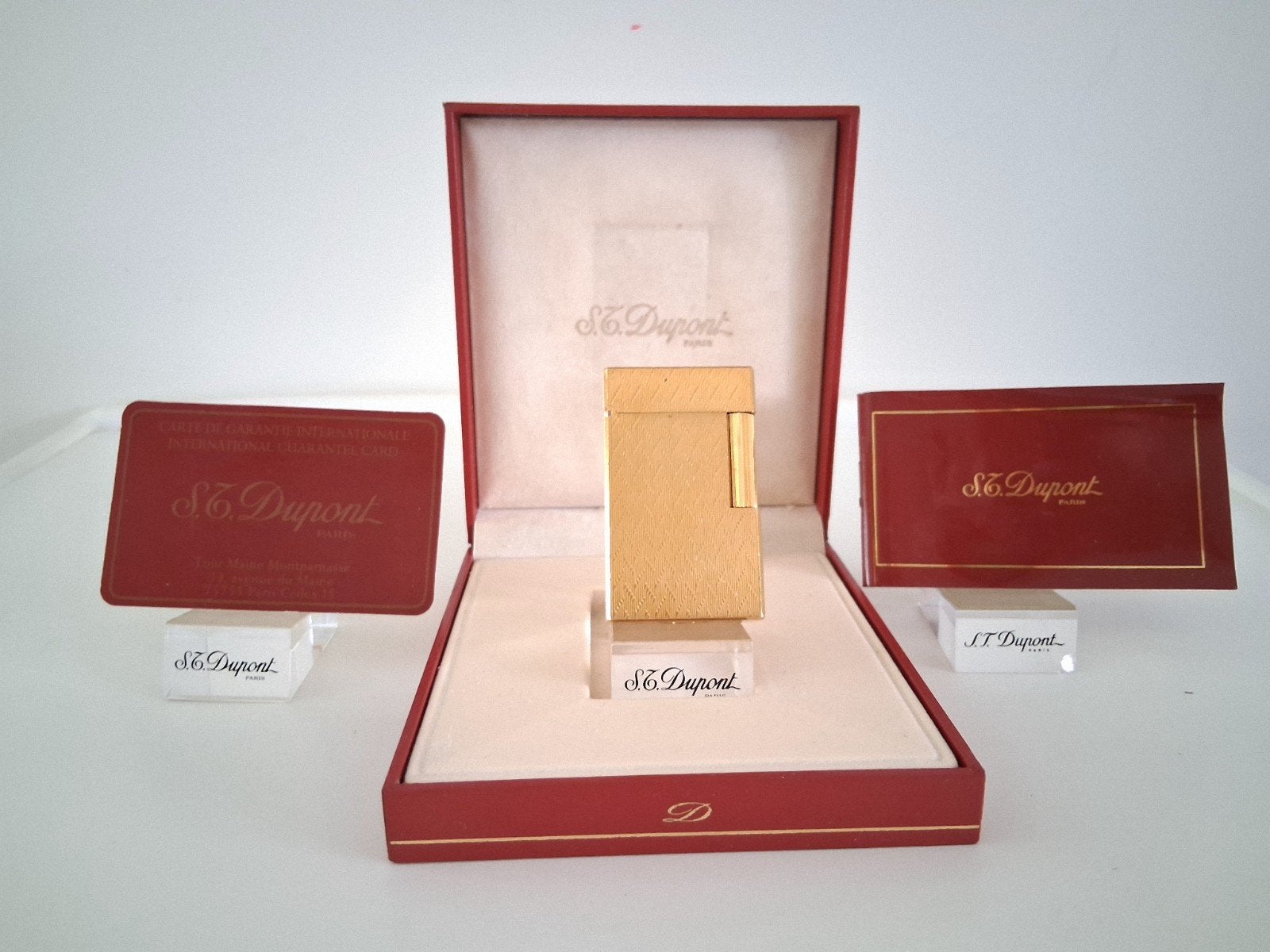 Dupont Aansteker L1 Verguld Goud Kleur Full Set., Ophalen of Verzenden, Gebruikt, Aansteker