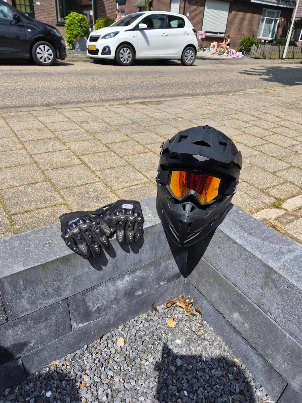 Brommerhelm met reflecterend vizier, Ophalen, Zo goed als nieuw, Medium, IXS