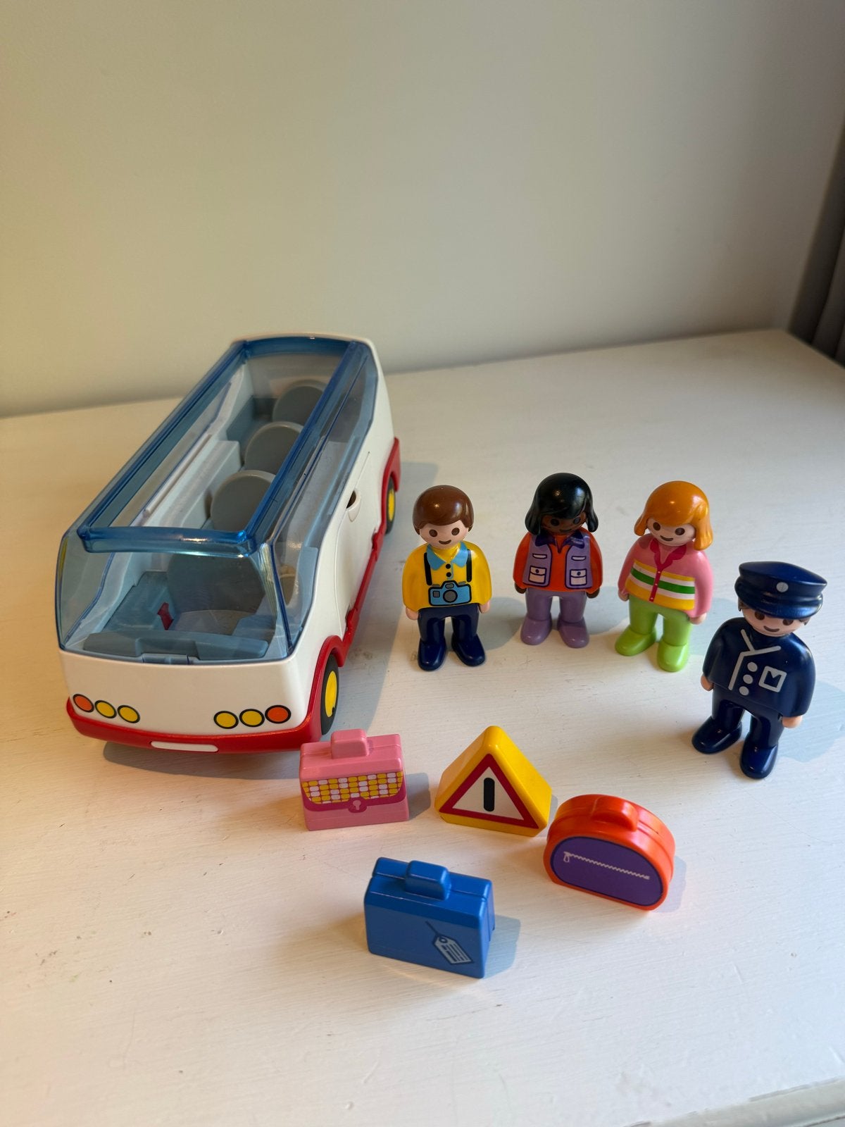 Playmobil junior: bus, auto, meeneem boerderij en figuren, Ophalen, Gebruikt, Jongen of Meisje