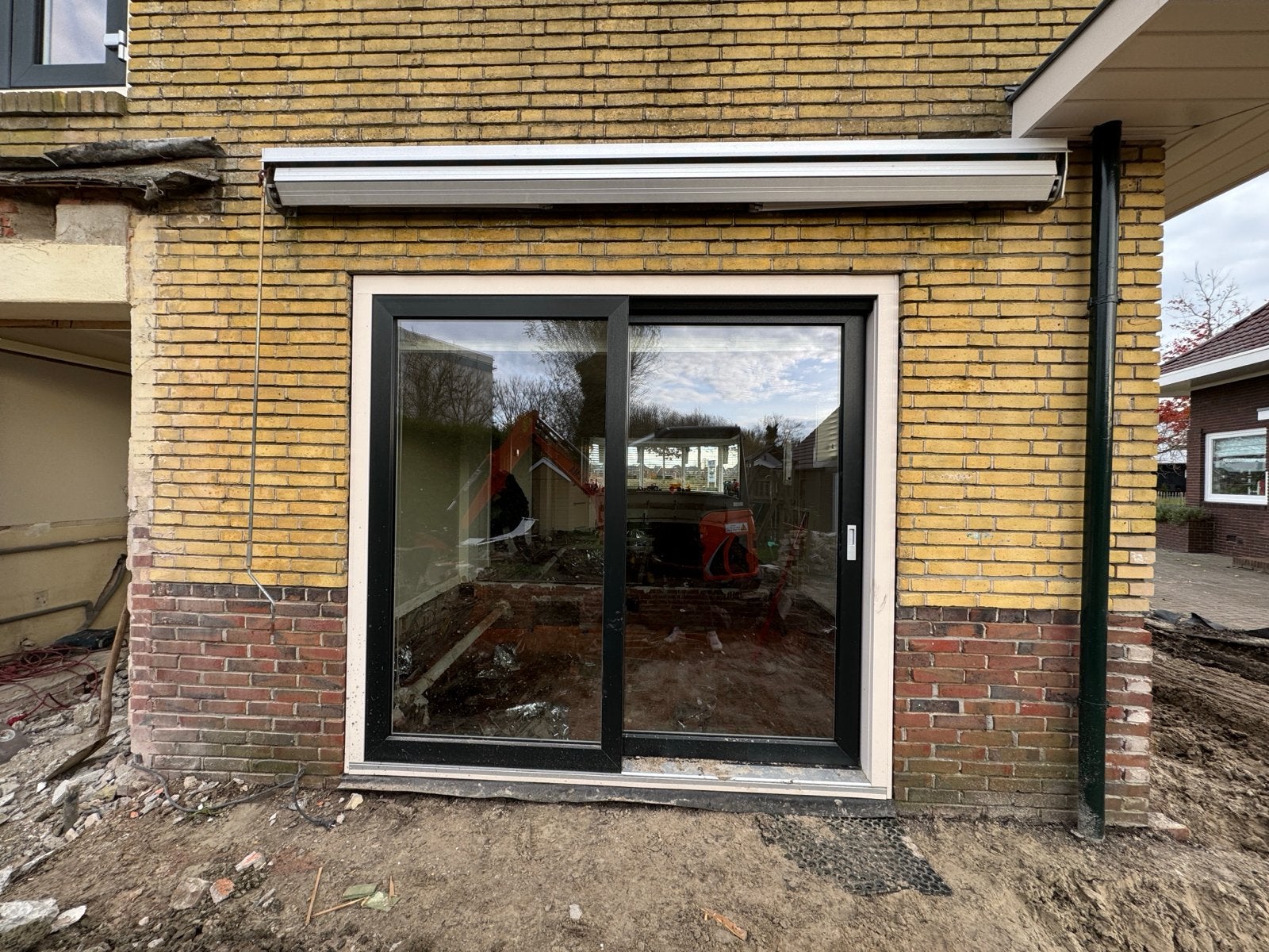 HEPRO Kunststof Schuifpui 2430x2220 mm - Hoogwaardig, Ophalen, Kunststof, Gebruikt, Buitendeur