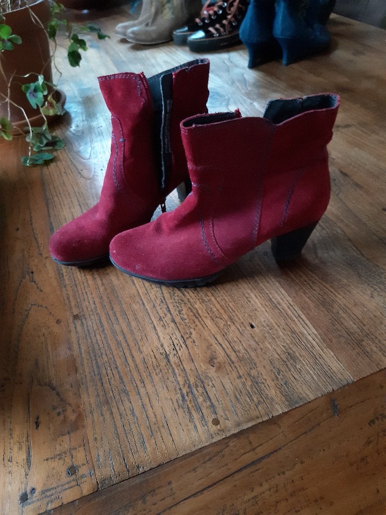 rode laarsjes, Ophalen of Verzenden, Gedragen, Rood