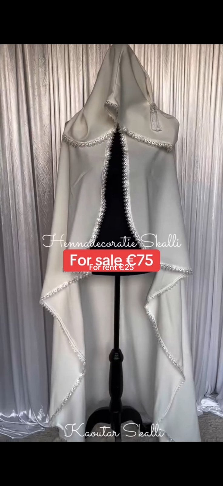 Wedding cape wit, Kleding | Dames, Trouwkleding en Trouwaccessoires, Ophalen of Verzenden, Zo goed als nieuw, Wit, Accessoires