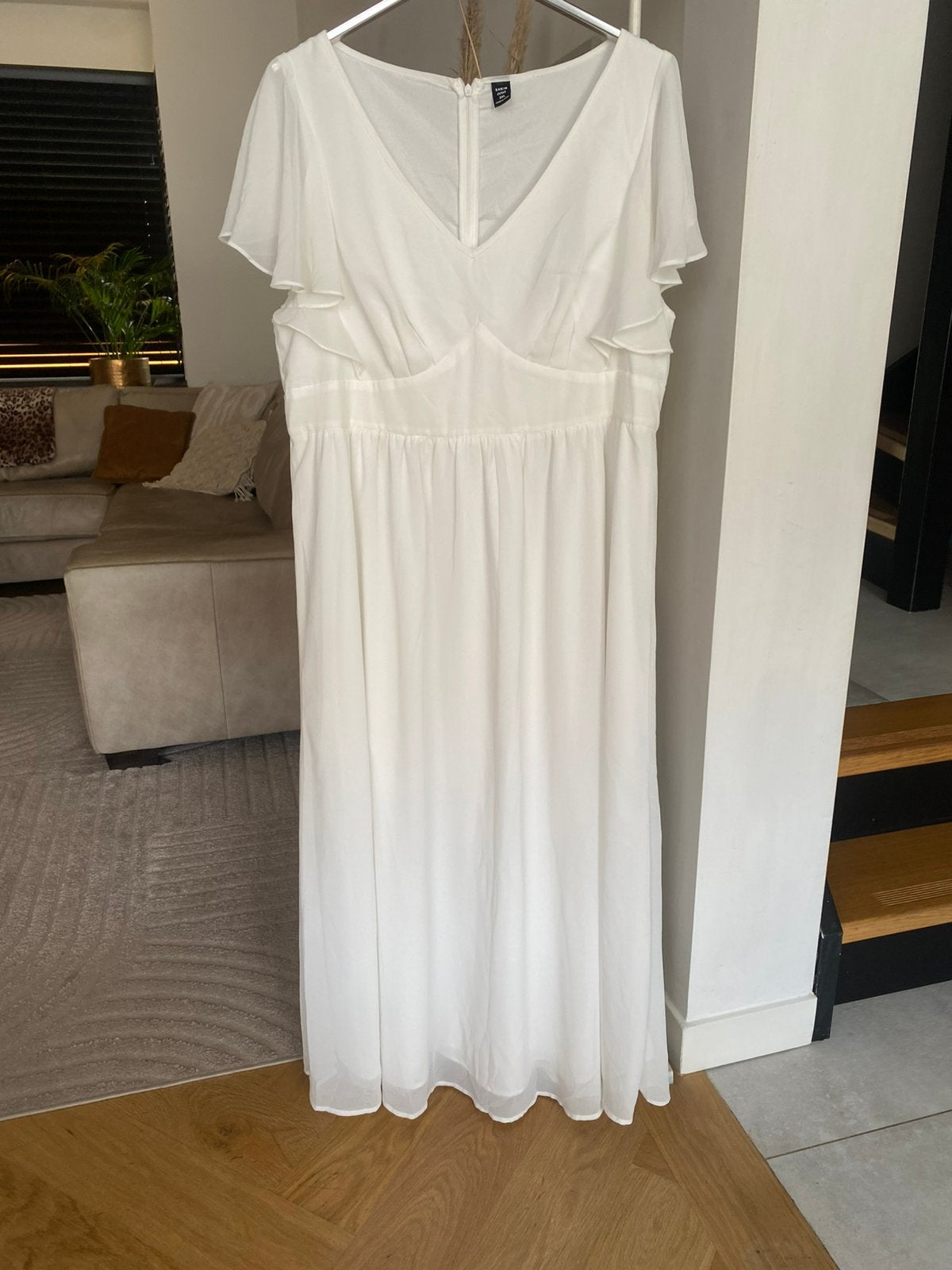 Witte nieuwe jurk maat 2xl, Wit, Maat 46/48 (XL) of groter, Ophalen of Verzenden, Zo goed als nieuw