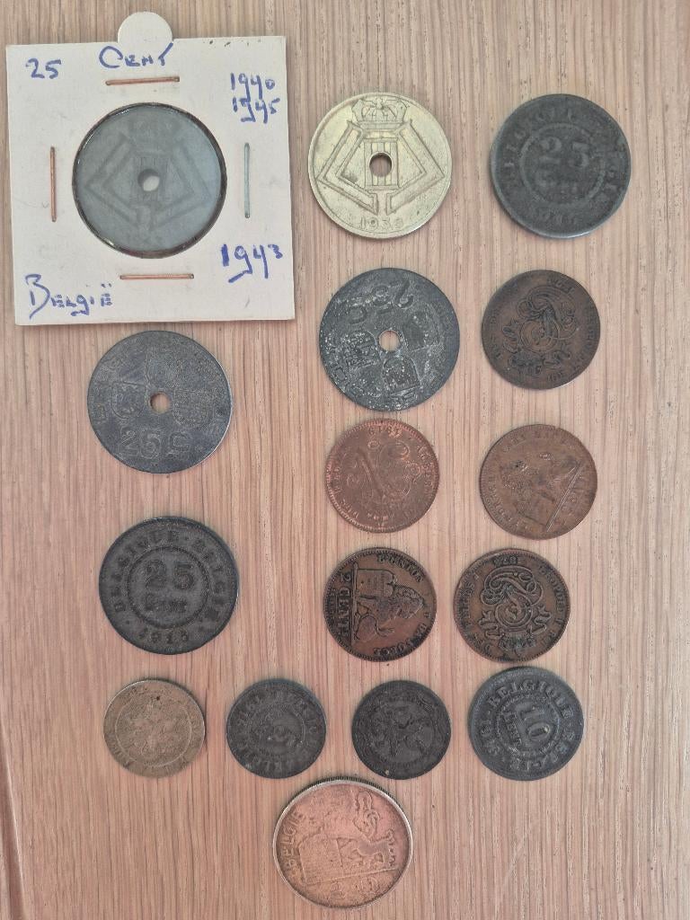 Lotje Belgische munten 1863-1951, Ophalen of Verzenden, Setje