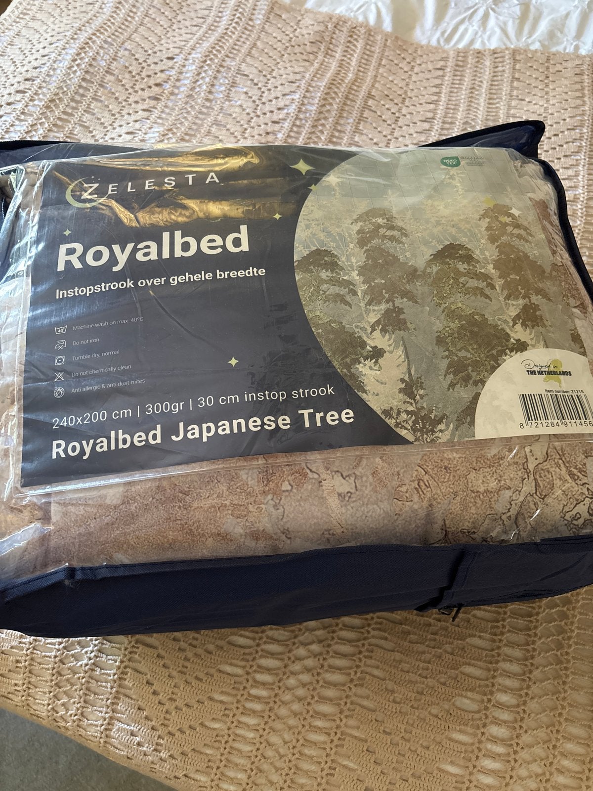 Zelesta Royalbed Dekbedovertrek Japanese Tree 240x200 cm, Huis en Inrichting, Slaapkamer | Beddengoed, Anti-allergisch, Meerkleurig