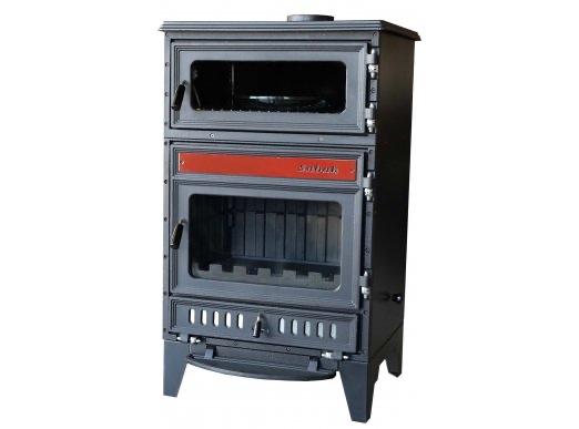 Sabah S107 Houtkachel met oven - Sabah 16kw, Huis en Inrichting, Kachels, Gebruikt, Ophalen of Verzenden, Vrijstaand, Hout