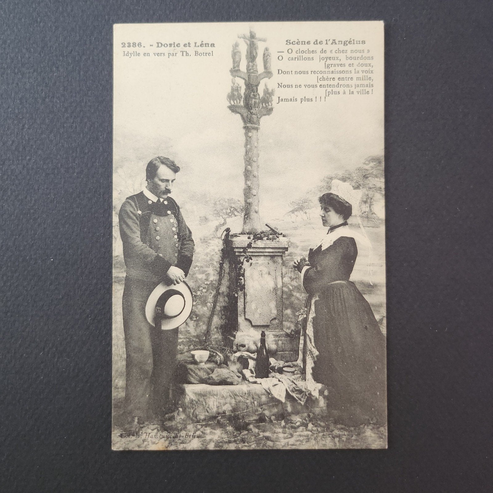 <1920 Theater Kaart: Scène de l'Angélus, Doric et Léna, Verzamelen, Verzenden, Voor 1920, Sterren en Beroemdheden