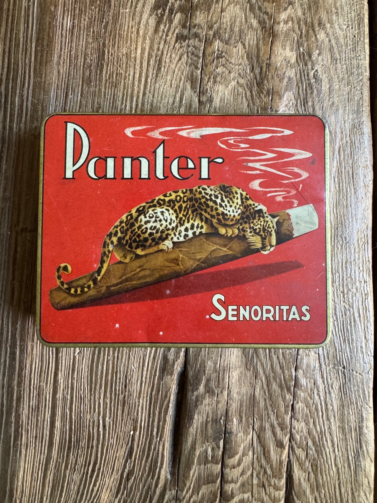 Vintage Panter Senoritas sigarenblik II, Ophalen of Verzenden, Gebruikt, Overige, Overige merken