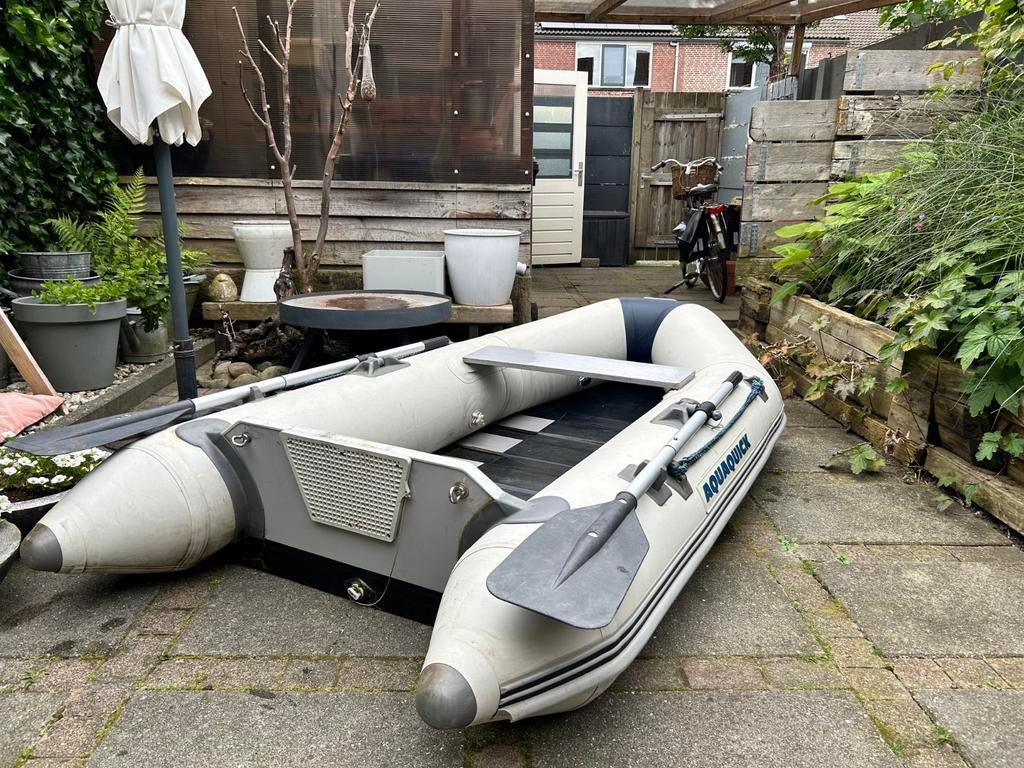 Aququick Opblaasboot - Ideaal voor recreatie, Gebruikt, Overige brandstoffen, Peddels, Hout