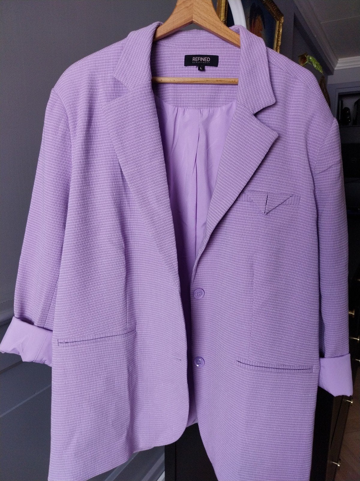 Refined Department Lila Blazer Maat L, Paars, Maat 42/44 (L), Ophalen of Verzenden, Zo goed als nieuw