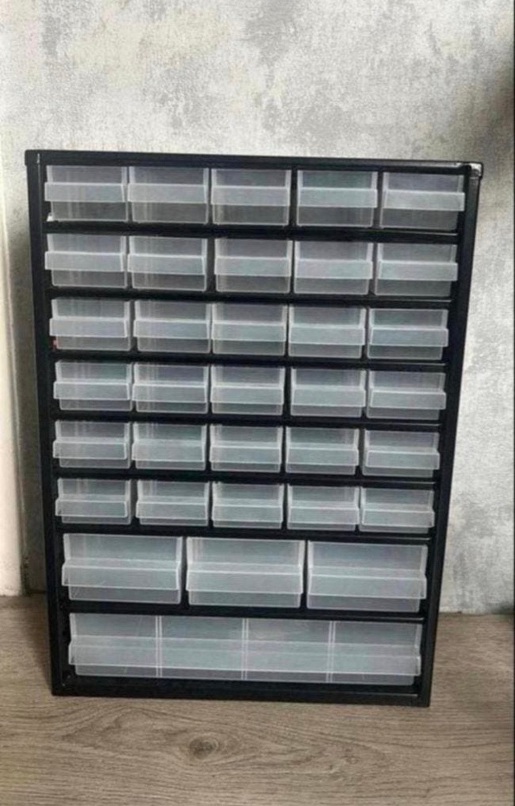 Zwarte Raaco lade kast, Huis en Inrichting, Kasten | Ladekasten, Ophalen, 5 laden of meer, 50 tot 100 cm, Zo goed als nieuw