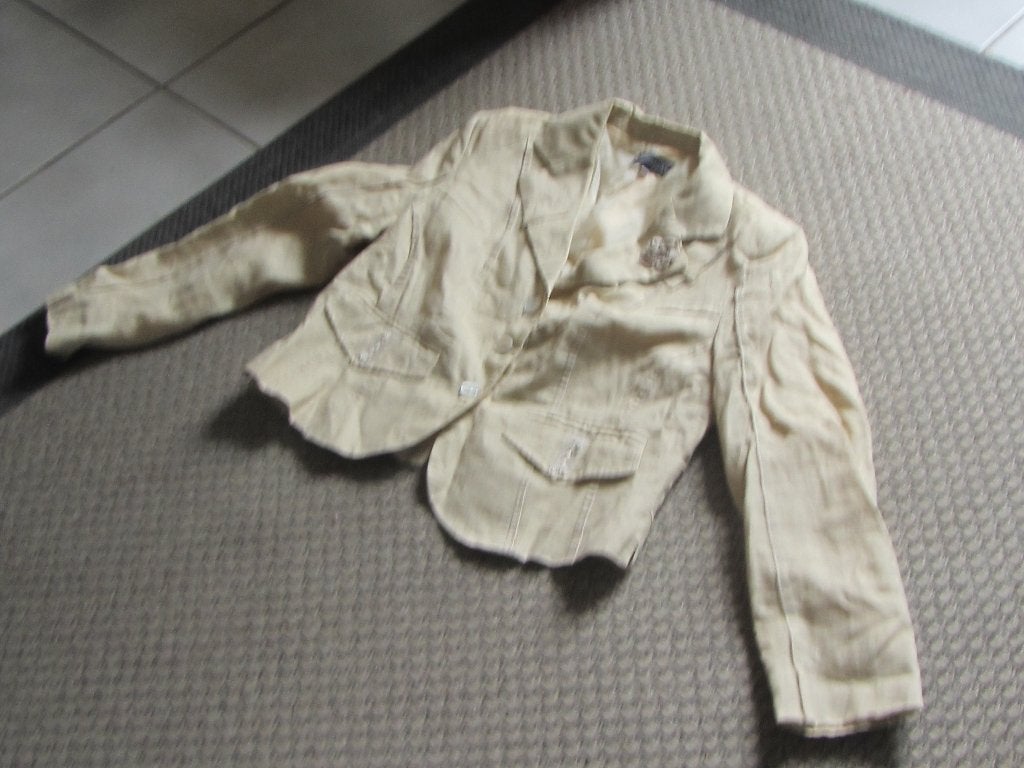 jasje blazer colbertje 44 Mezza Luna linnen, Ophalen of Verzenden, Zo goed als nieuw, Maat 42/44 (L), Jasje