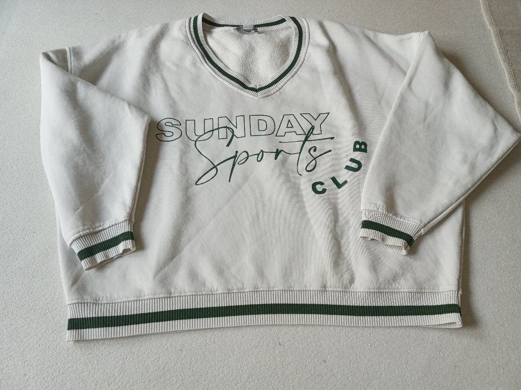 SWEATER WIT MET TEKST, Primark, Wit, Maat 42/44 (L), Ophalen of Verzenden