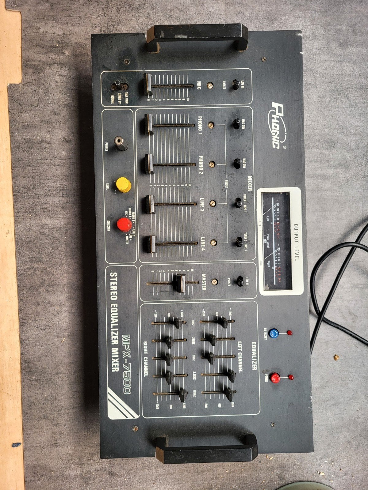Phonic MPX-7500 Stereo mengpaneel Equalizer Mixer, Ophalen of Verzenden, Gebruikt, 5 tot 10 kanalen, Microfooningang