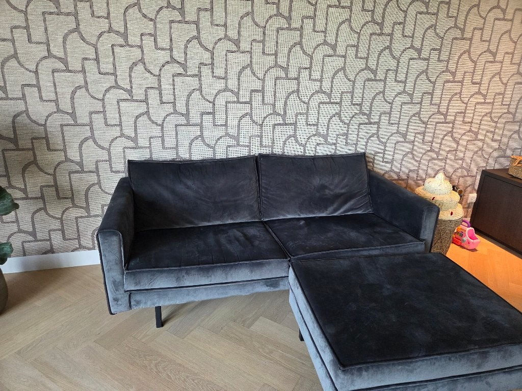 Bank en hocker Sissyboy, Huis en Inrichting, Ophalen, Gebruikt, Tweepersoons, 75 tot 100 cm