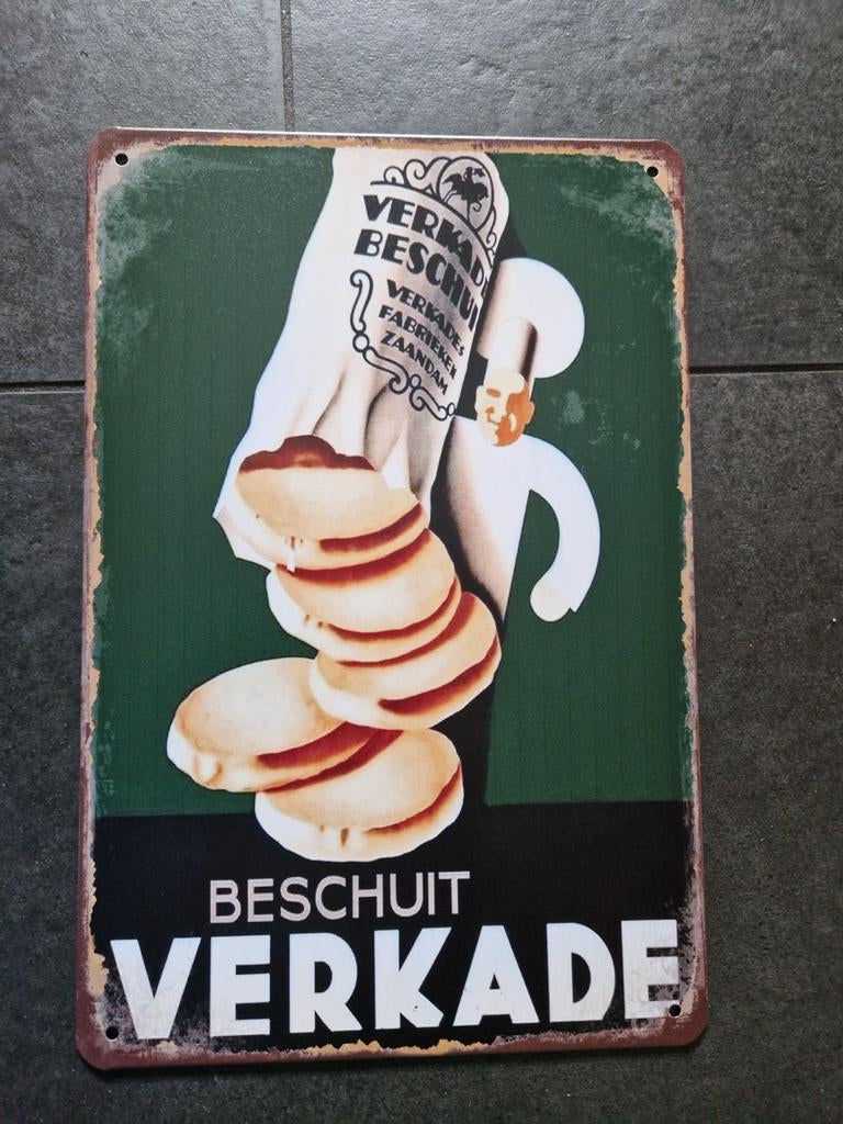 Verkade beschuit reclamebord, Verzamelen, Merken en Reclamevoorwerpen, Ophalen of Verzenden, Nieuw, Reclamebord