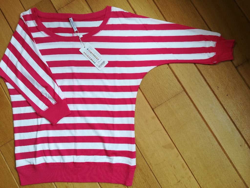 FISHBONE t- shirt roze wit streep maat S - nieuw -, Fishbone, Nieuw, Ophalen of Verzenden, Roze