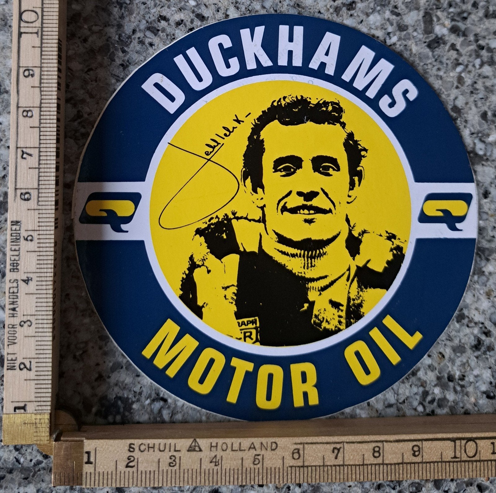 vintage Duckhams Team Lotus 76 sticker Jacky Ickx formule 1, Ophalen of Verzenden, Zo goed als nieuw