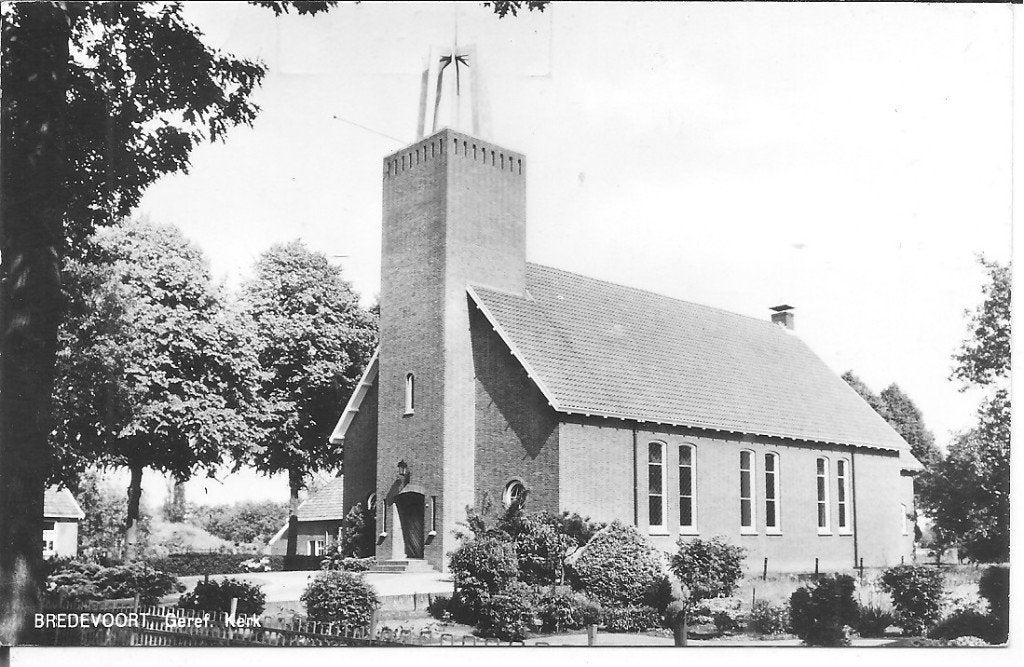 Bredvoort Geref. Kerk - Oude Ansichtkaart, Verzamelen, Ophalen of Verzenden, 1960 tot 1980, Ongelopen, Gelderland