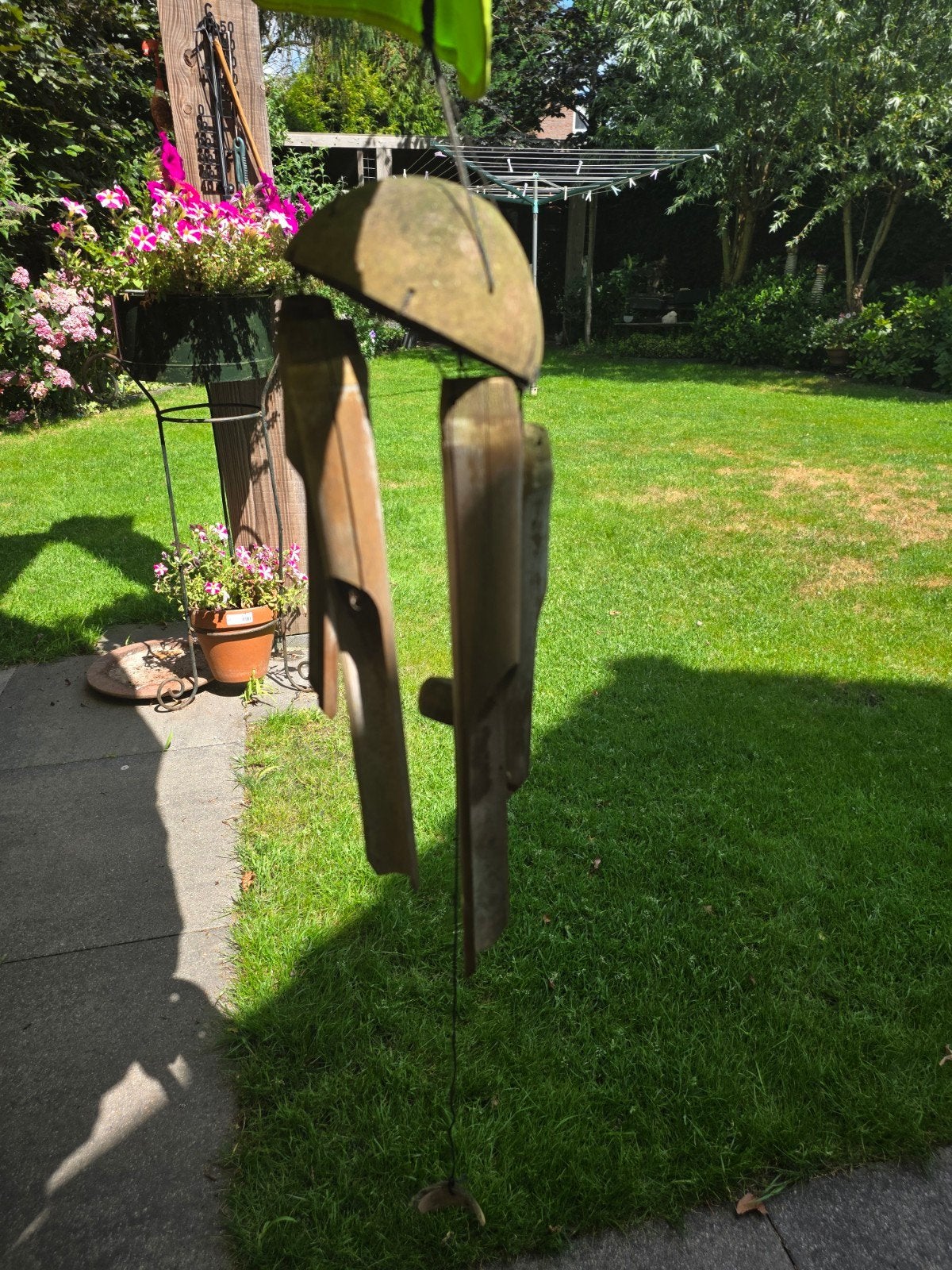 Bamboe windgong / decoratie, Ophalen of Verzenden, Gebruikt