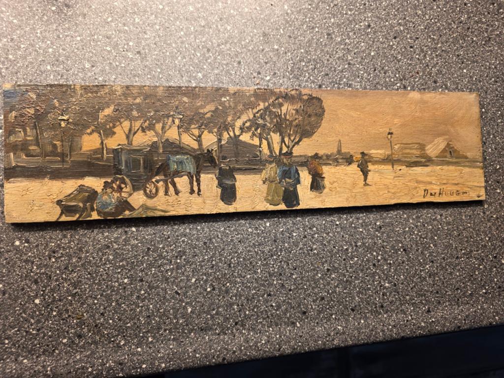 Oud schilderij, Ophalen of Verzenden, Voor 1940, Gebruikt, Overige onderwerpen