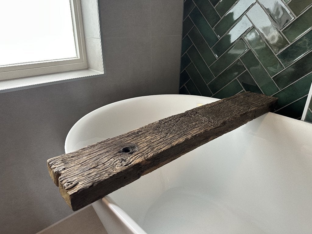 Nieuw: Looox Wood badplank raw 88x16x4cm massief eiken, Huis en Inrichting, Badkamer | Badtextiel en Accessoires, Nieuw, Overige typen