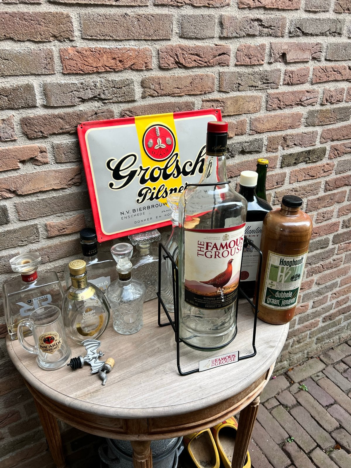 Mancave decoratie: Grolsch bord, flessen en meer, Ophalen, Gebruikt, Reclamebord