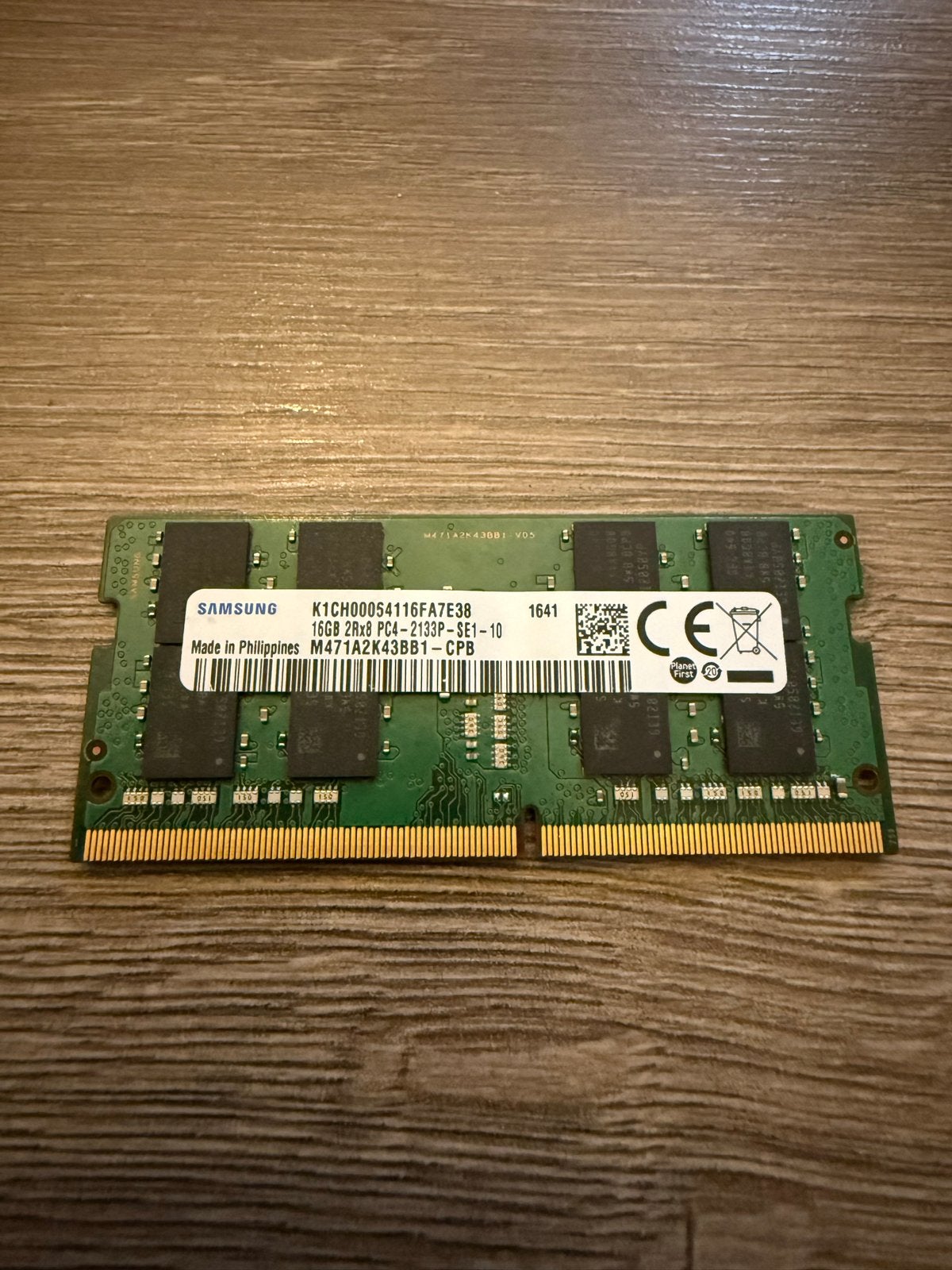 Samsung 16GB DDR4 Laptop RAM 2133MHz (PC4-2133P), DDR4, Ophalen of Verzenden, Zo goed als nieuw, Laptop
