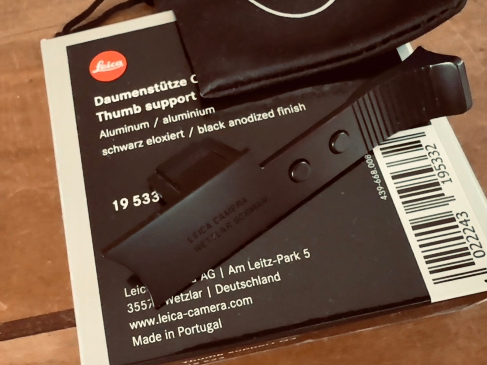 Leica Thumb Support Q3 -19533- als Nieuw - voor Leica Q3, Audio, Tv en Foto, Ophalen of Verzenden, Zo goed als nieuw, Overige typen