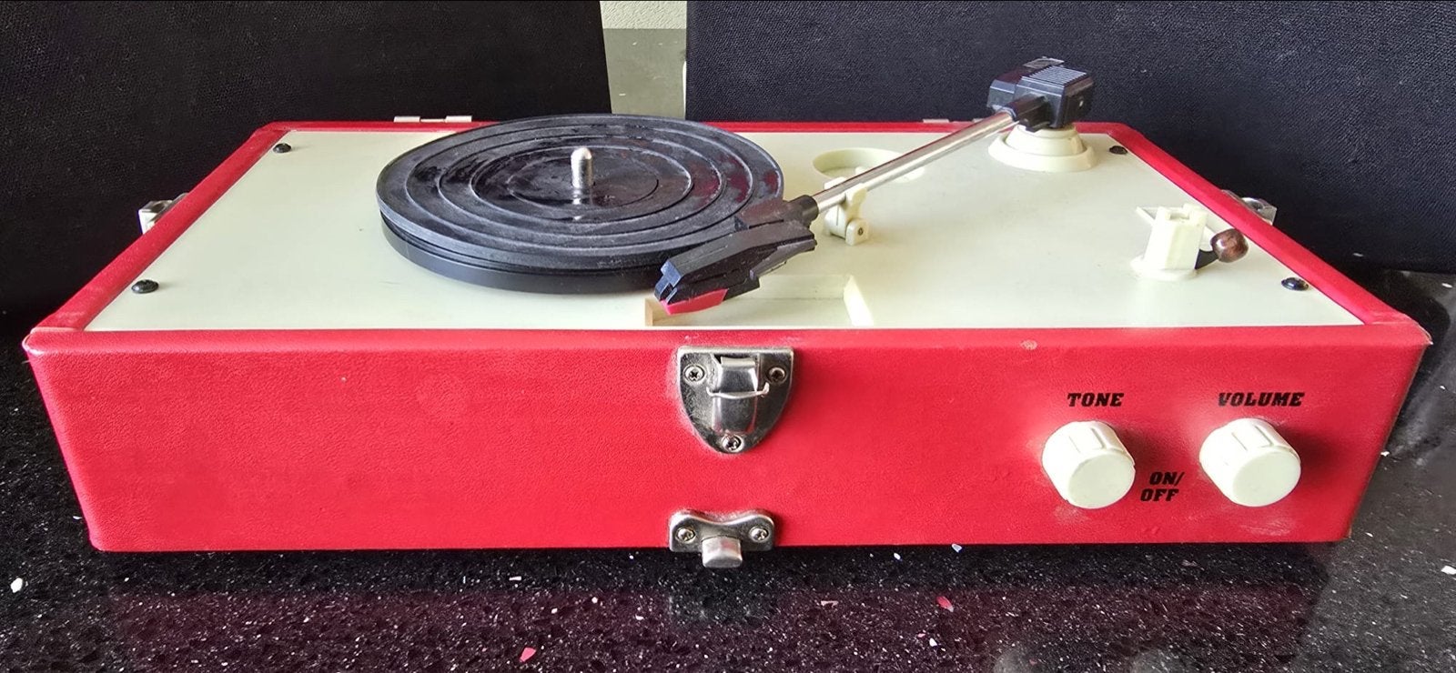Ricatech platenspeler - Retro design, mist kabels, Ophalen, Gebruikt, Platenspeler, Overige merken