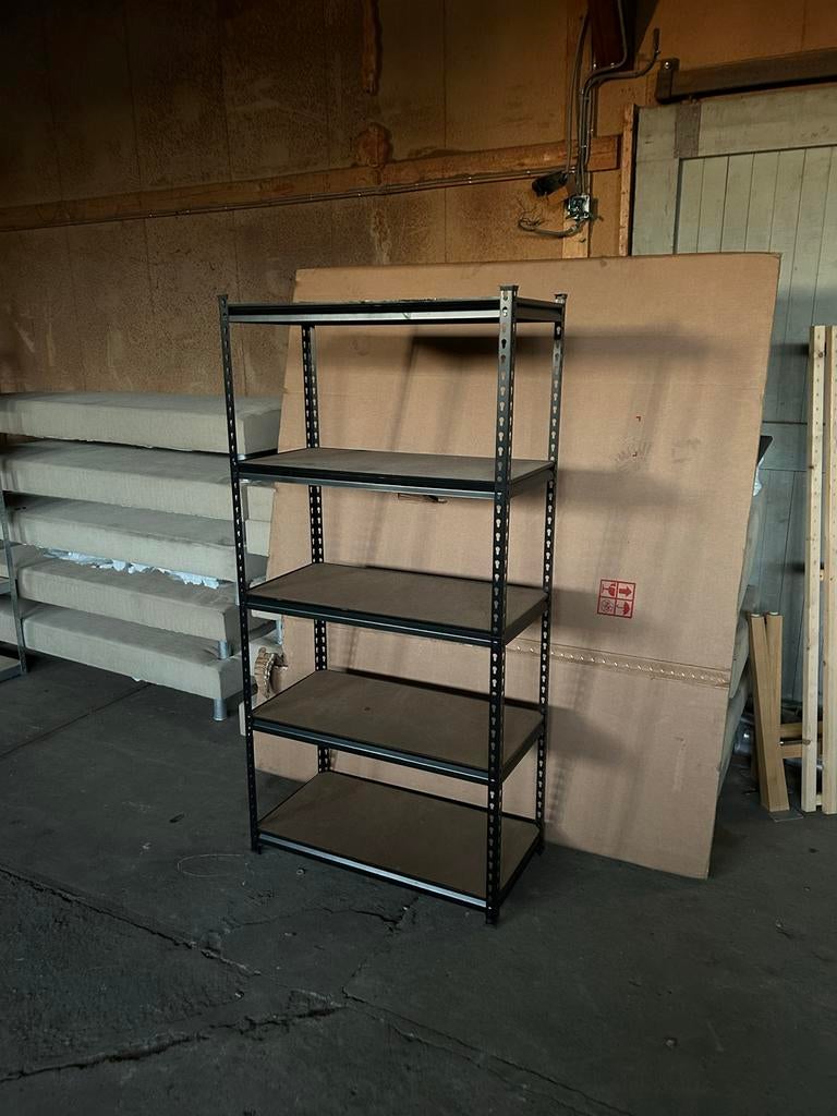 Stevig metalen opbergrek met 5 planken, Ophalen, Gebruikt