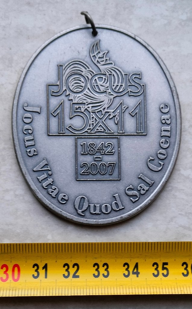 Jocus vastelaovend of carnaval medaille uit 2007, 15x11 jaar, Ophalen of Verzenden, Overige materialen, Nederland
