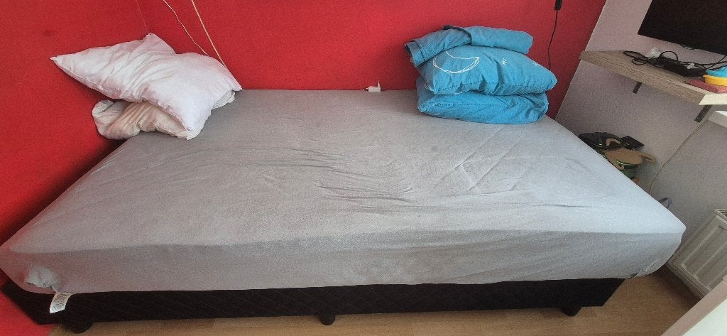 Bed 120x200 gratis op te halen, Ophalen, Gebruikt, Twijfelaar, 120 cm