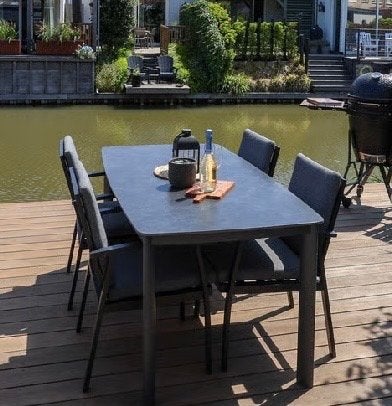 Bois Le Duc Tuinset - met 4 stoelen, Ophalen, 4 zitplaatsen, Eettafel, Aluminium