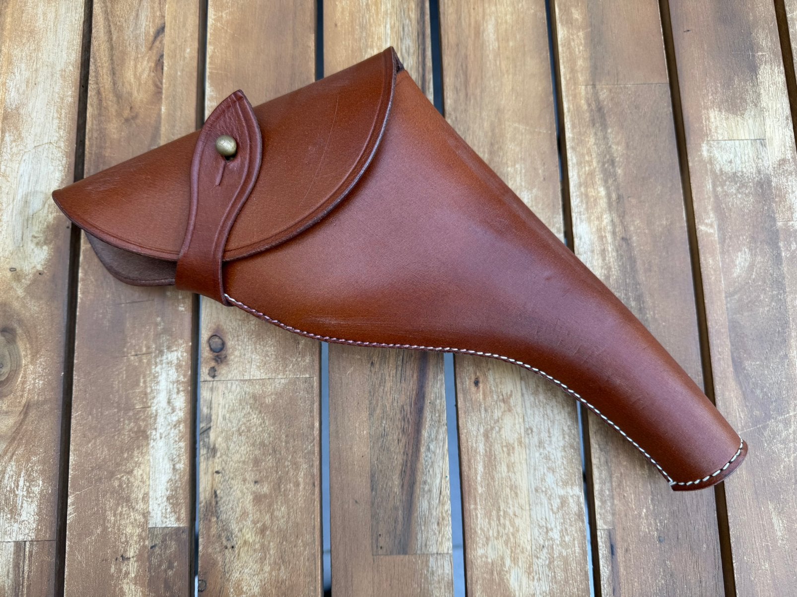 Holster revolver leder reenactment leger landmacht, Ophalen of Verzenden, Landmacht, Nederland