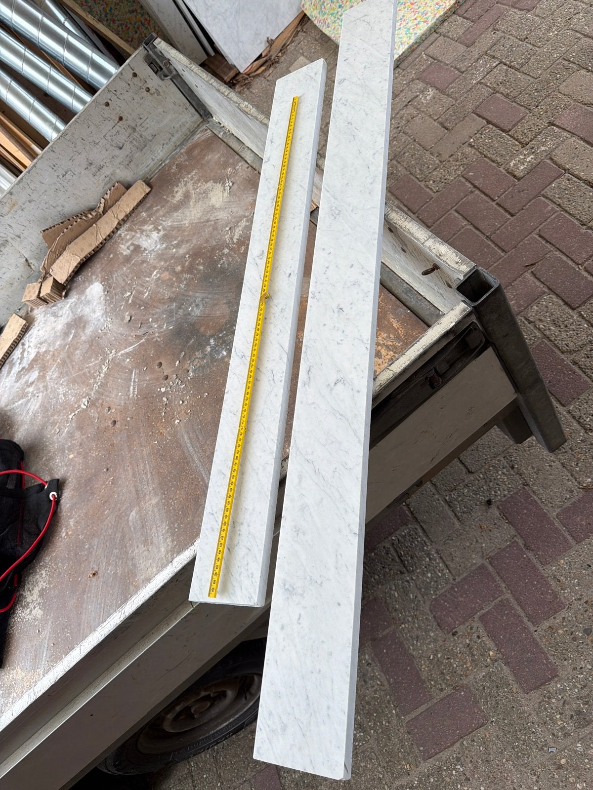 Marmeren plinten 12cm hoog, diverse lengtes, Ophalen, 60 cm of meer, Overige typen, Nieuw