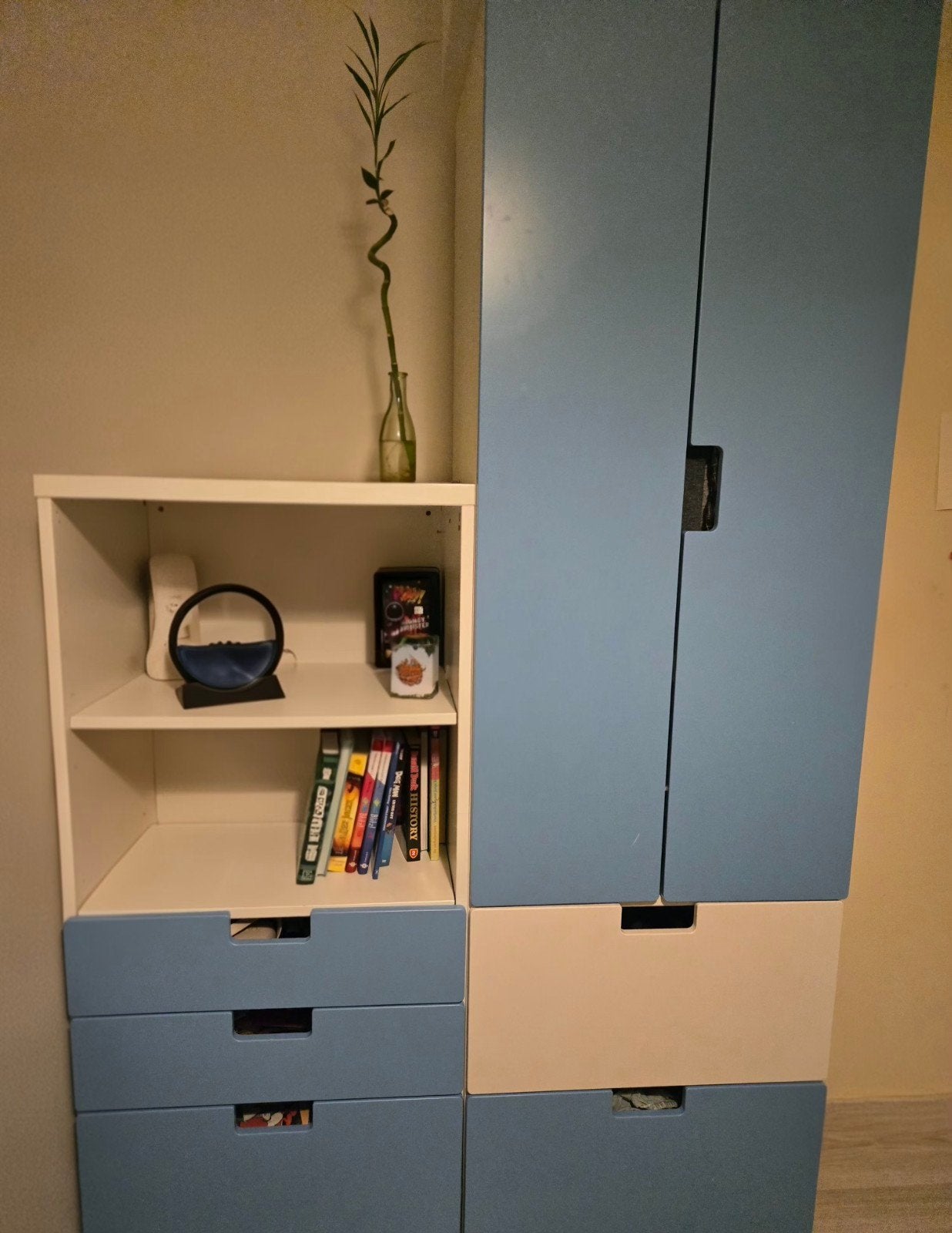 IKEA SMÅSTAD/platsa Kleding- en Boekenkast Blauw/Wit, Ophalen, 50 tot 70 cm, Minder dan 75 cm, 105 cm of meer