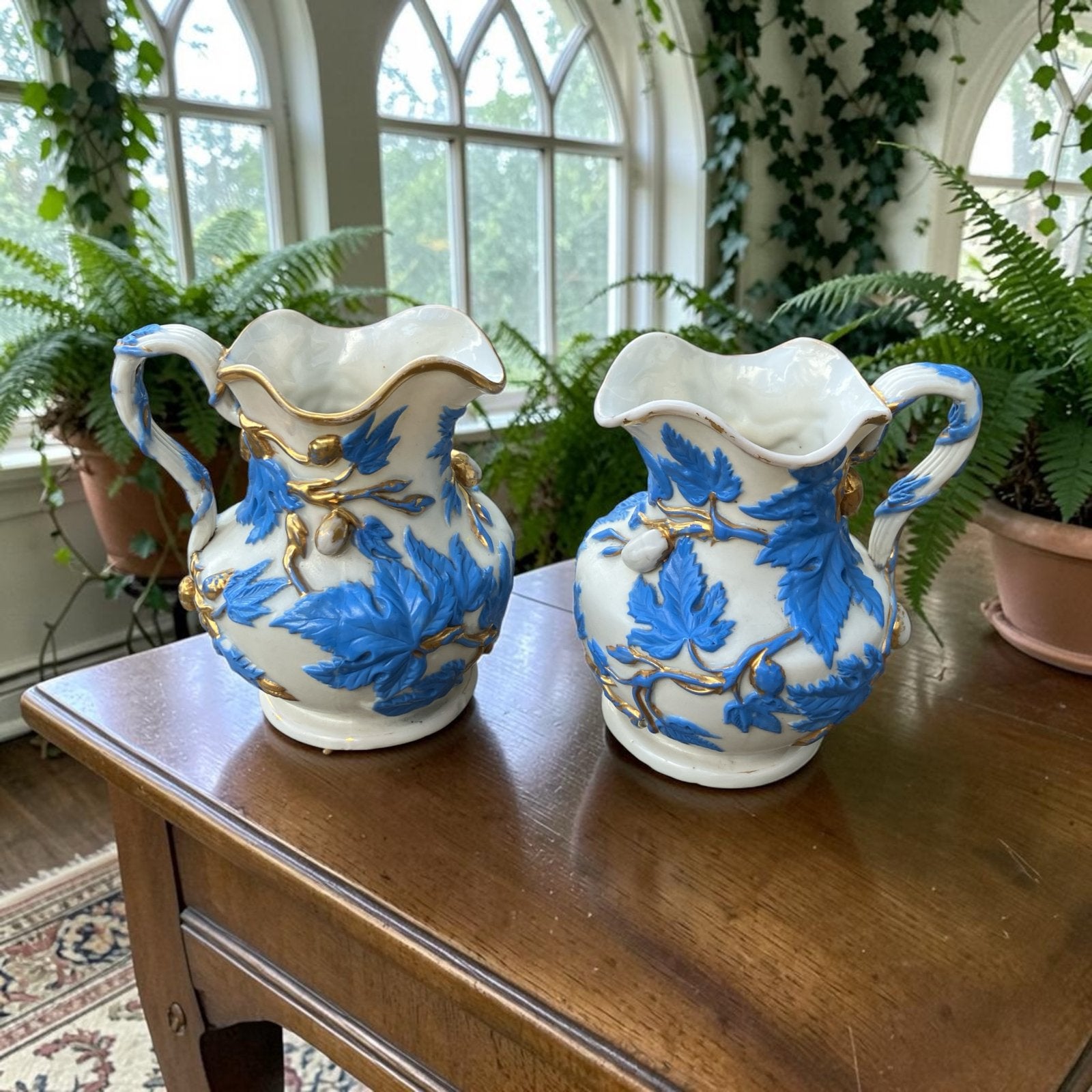 Victoriaanse Porselein 1850 ( relief Moulded  Jug )pr/pstuk, Ophalen of Verzenden