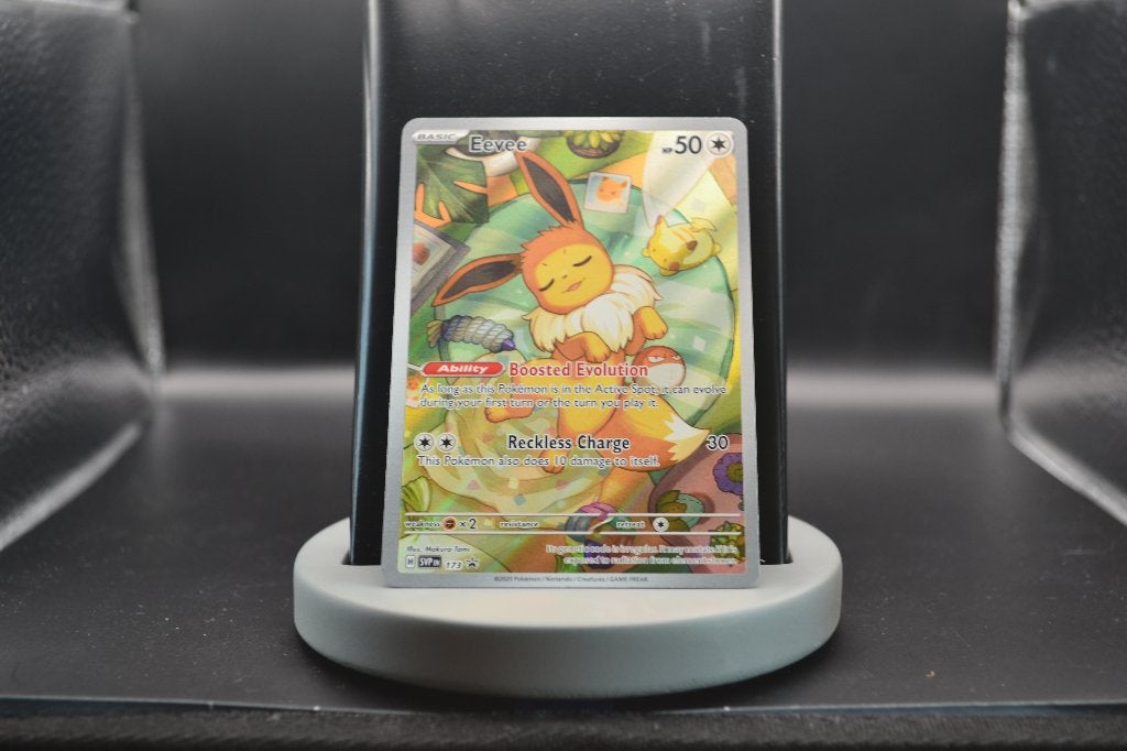 Eevee 173 SVP Black Star Promo - Pokemon Kaart, Ophalen of Verzenden, Zo goed als nieuw, Losse kaart, Foil