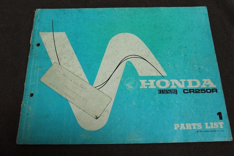 Honda CR250R Elsinore 1977 motorcycle parts list CR250 R, Motoren, Ophalen of Verzenden, Honda