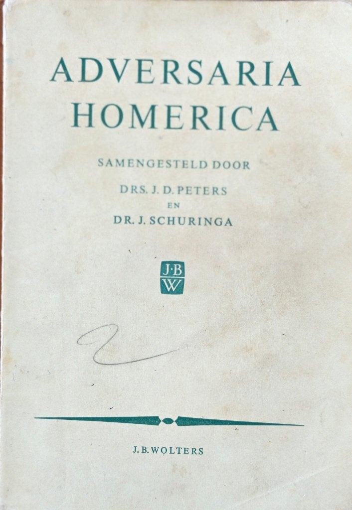 Adversaria Homerica, Boeken, Gelezen, VWO, Drs. J.D. Peters en dr. J. Schuringa, Ophalen of Verzenden