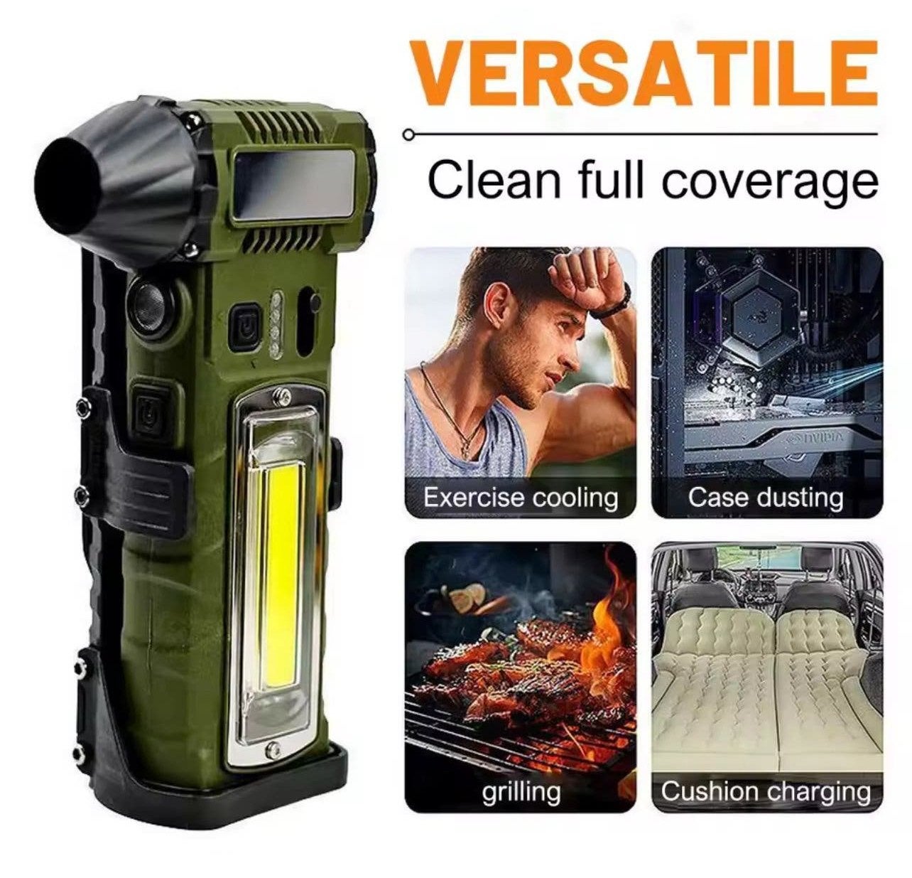 Draagbare Perslucht Compressor & Multitool met Ventilator, Minder dan 25 liter, Ophalen of Verzenden, Minder dan 200 liter/min