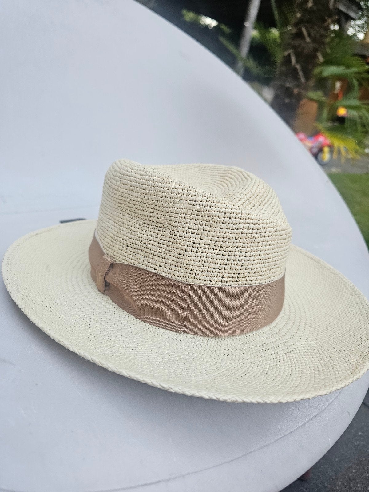 Mooie Borsalino dames hoed - Maat L, Ophalen, Hoed, Borsalino, Zo goed als nieuw