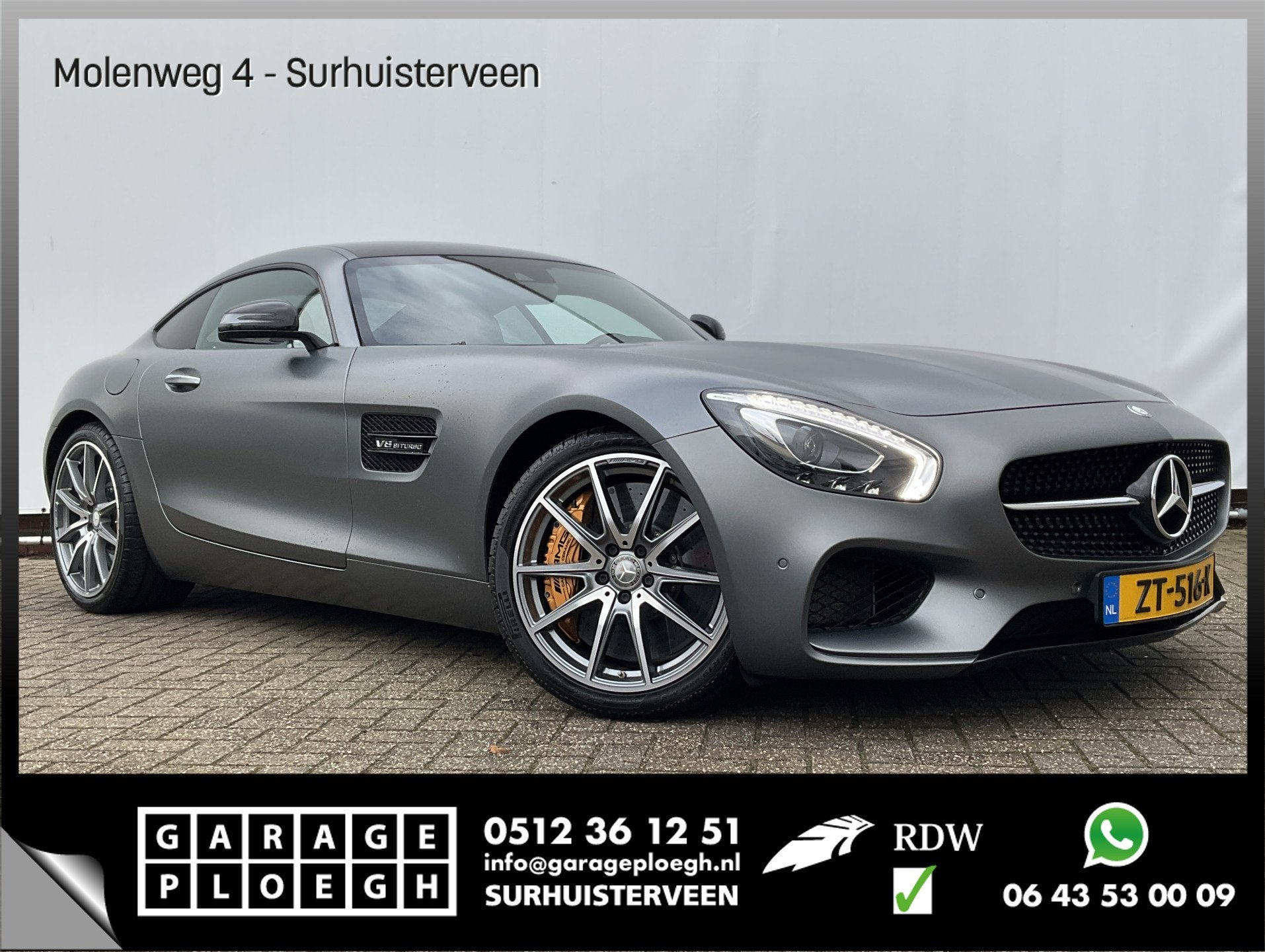 Mercedes-Benz AMG GT 4.0 S TURBO 510pk Pano Ceramic Burmeste, Automaat, Achterwielaandrijving, Gebruikt, 510 pk