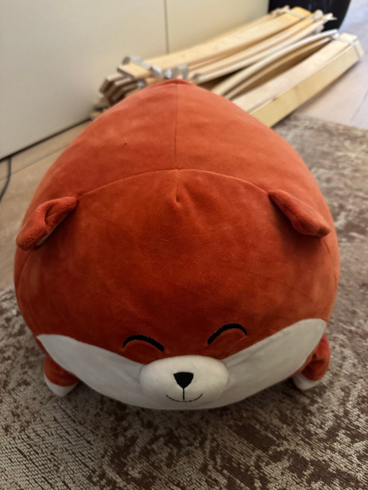 Grote HEMA XL pluche vos knuffel / kussen – Superzacht!, Ophalen, Oranje, Zo goed als nieuw, Middelgroot (20 tot 80 cm)