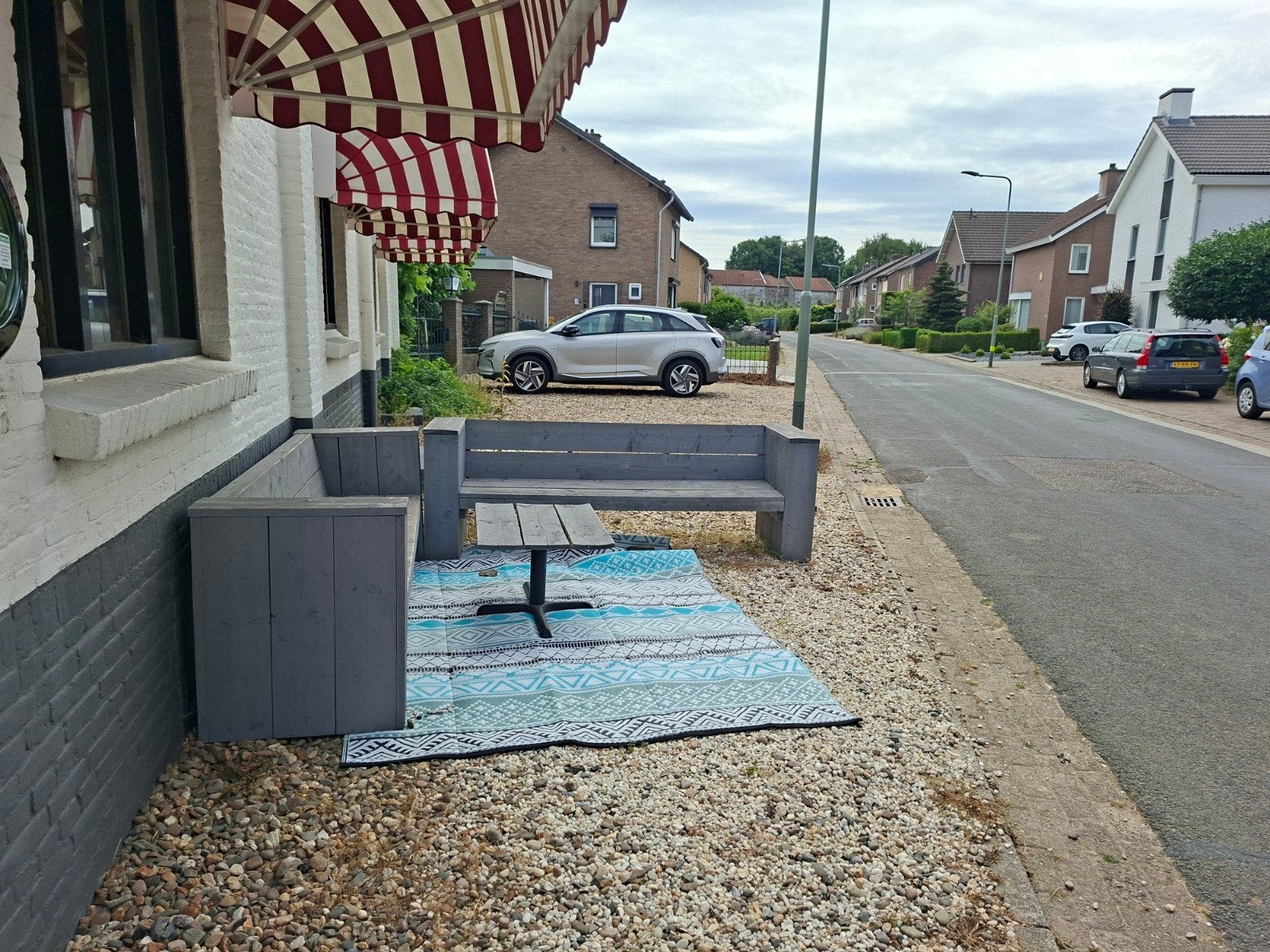 4 Steiger houten banken te koop, Ophalen, Gebruikt, Hout